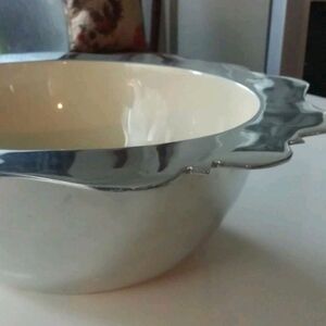 𝅺LUNARES Designer Metalware Bowl from Neiman Marcus, 16" x 9" x 5"
